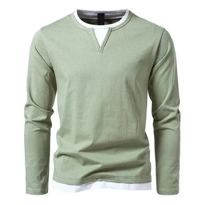 Alwin Premium Langærmet T-shirt i kæmmet bomuld